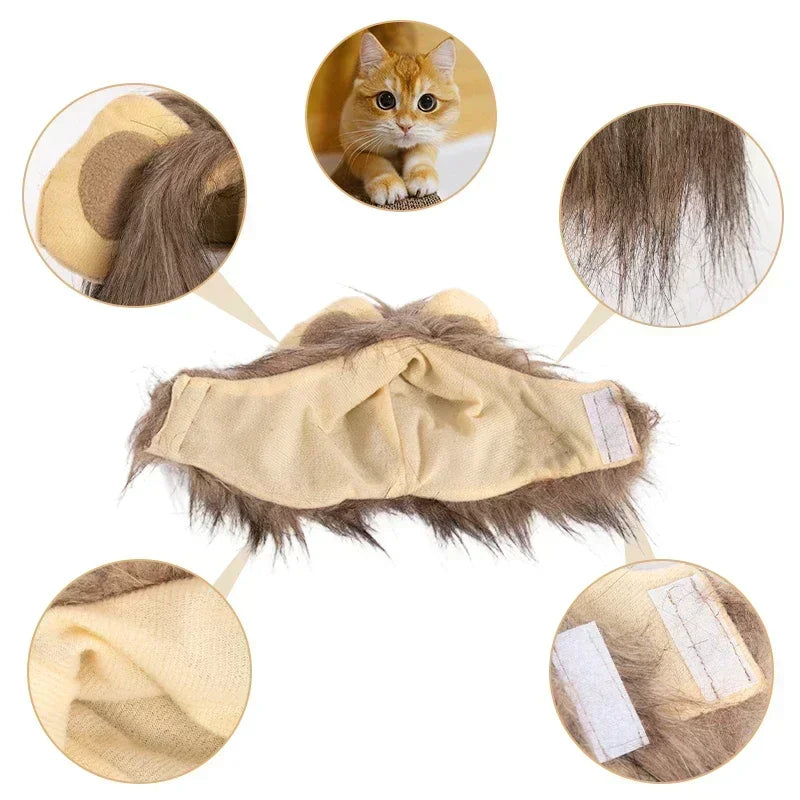 Lion Mane Cat Costume Hat